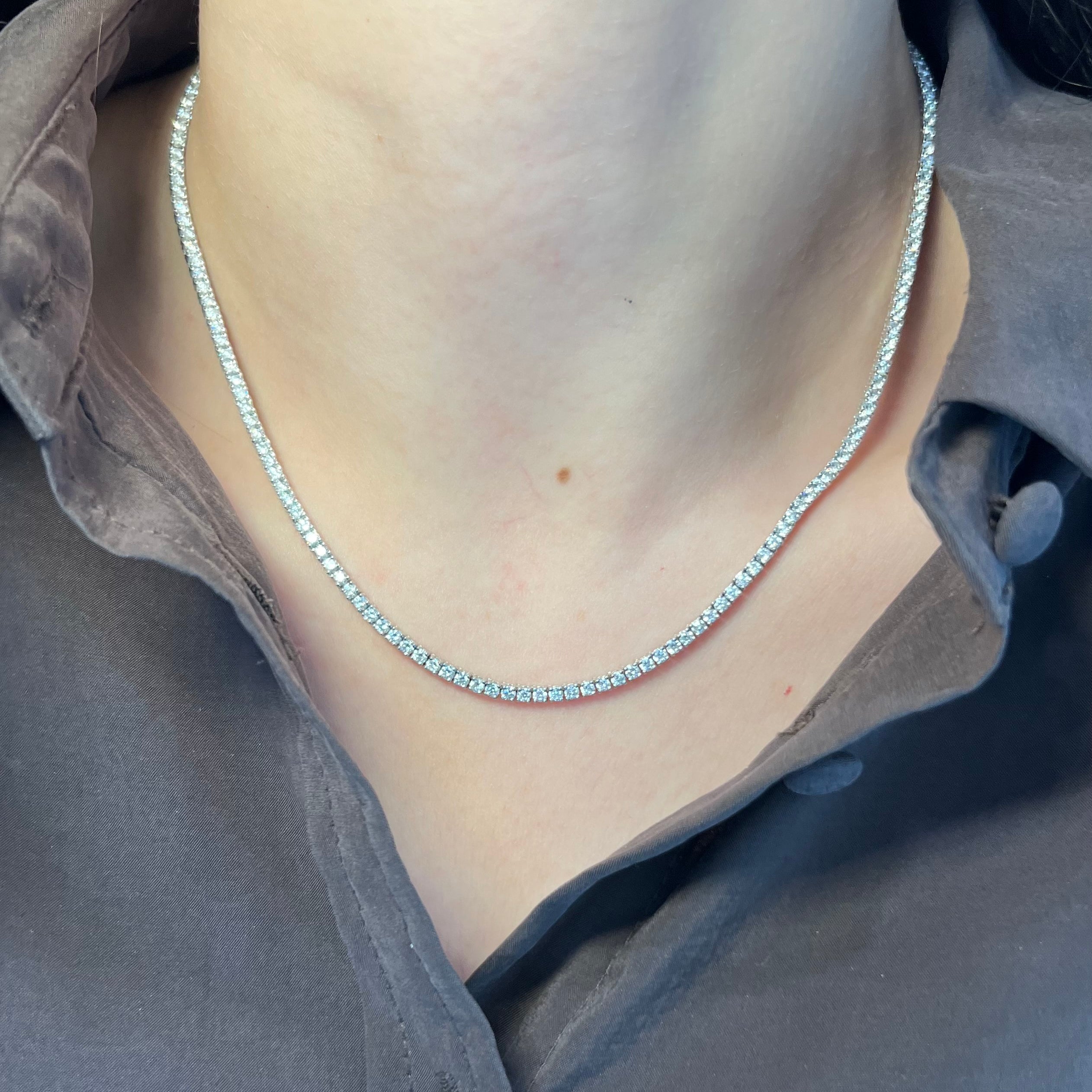 6ctw Lab Grown Diamond Tennis Necklace