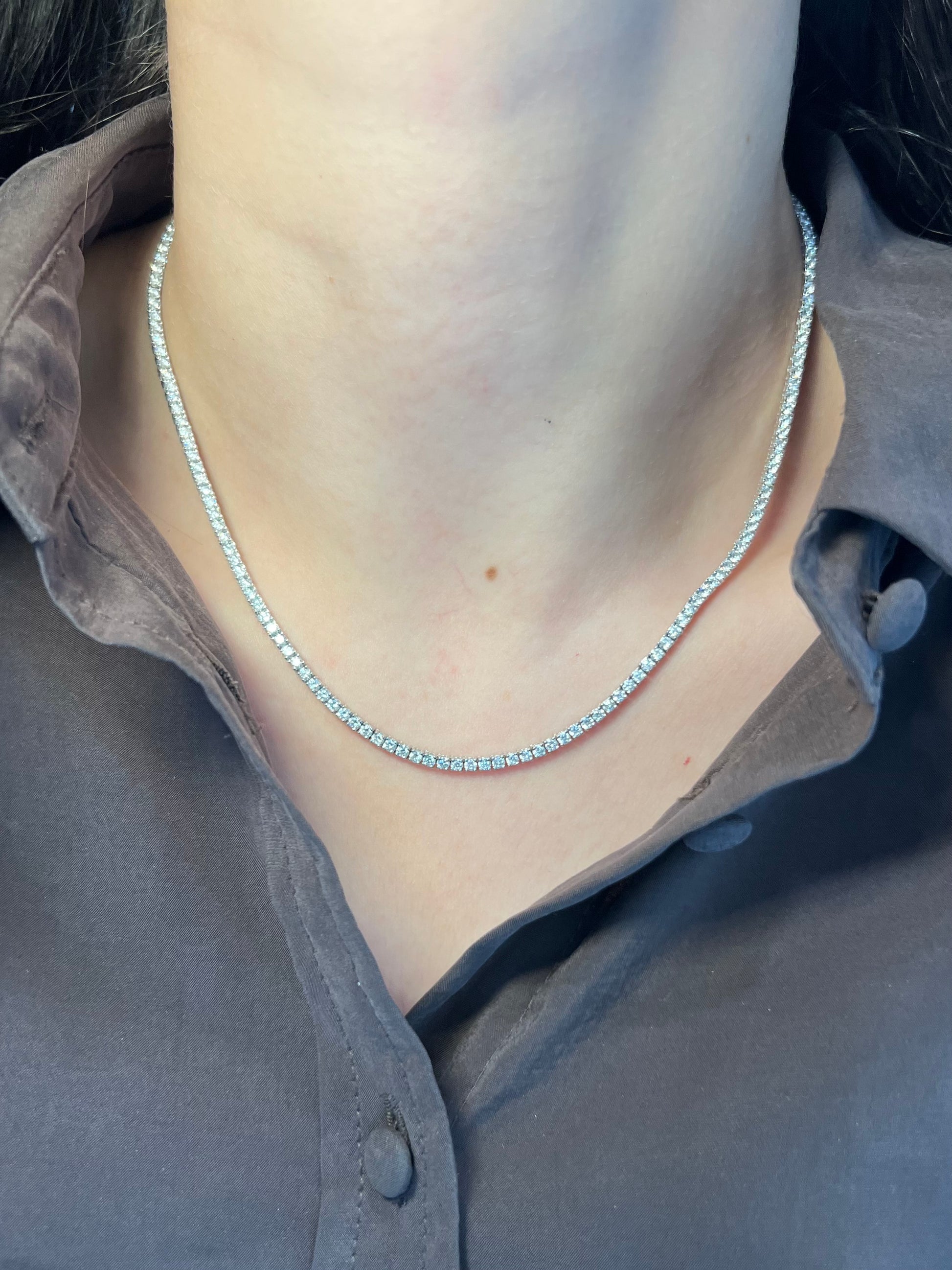 6ctw Lab Grown Diamond Tennis Necklace