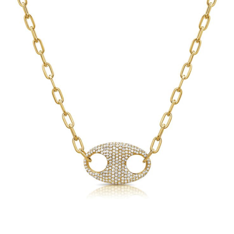 MARINER DIAMOND LINK PENDANT NECKLACE