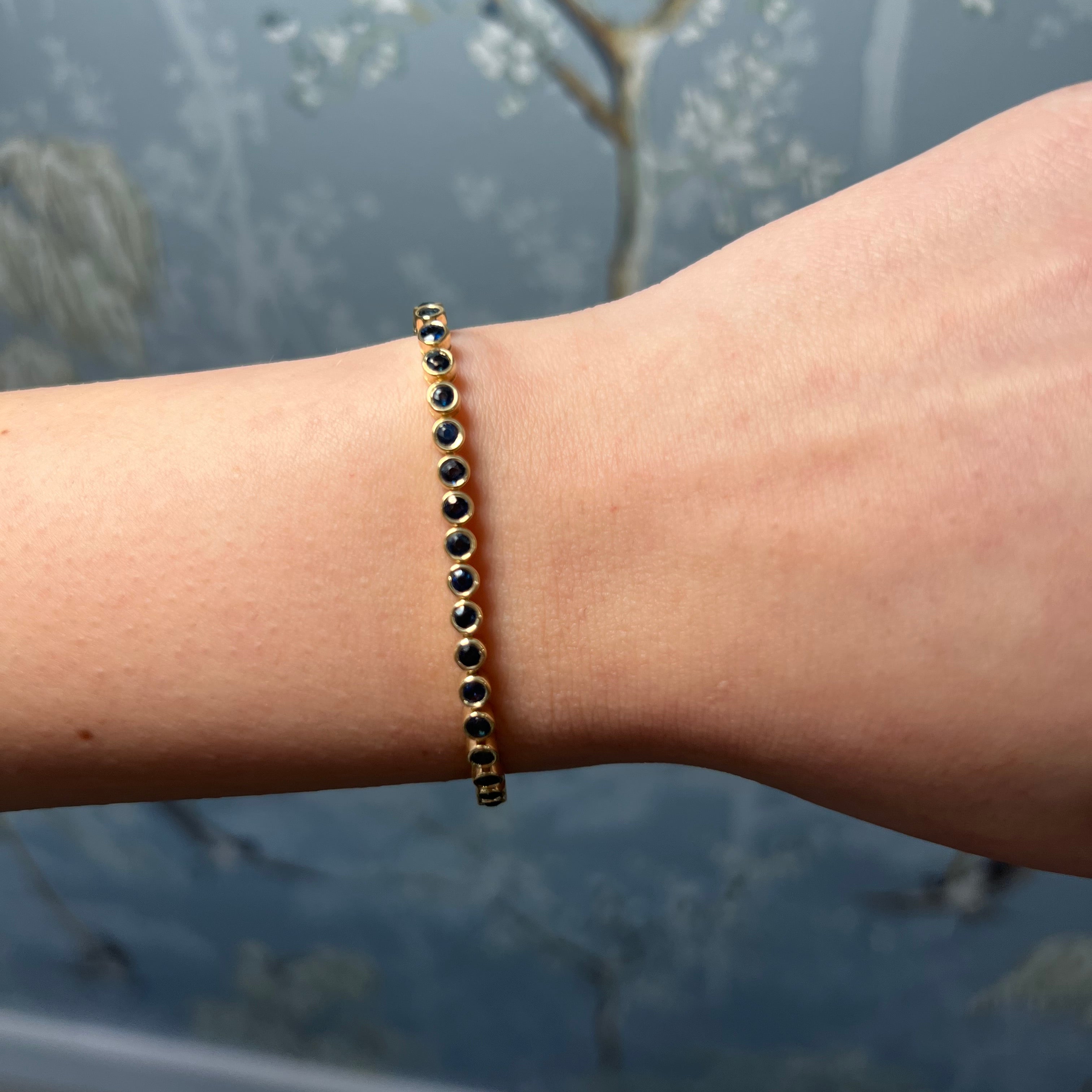 Sapphire Bezel Set Tennis Bracelet