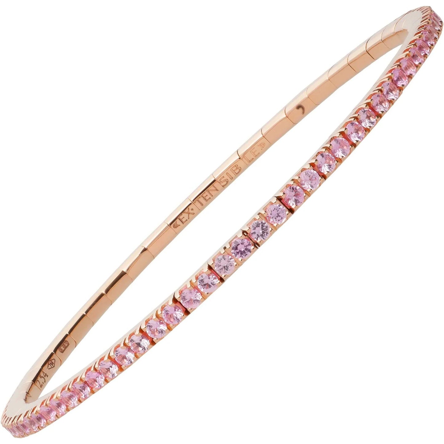 14k Pink Sapphire Flexi Tennis Bracelet