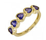 14k Yellow Gold Heart Shape Lolite Ring