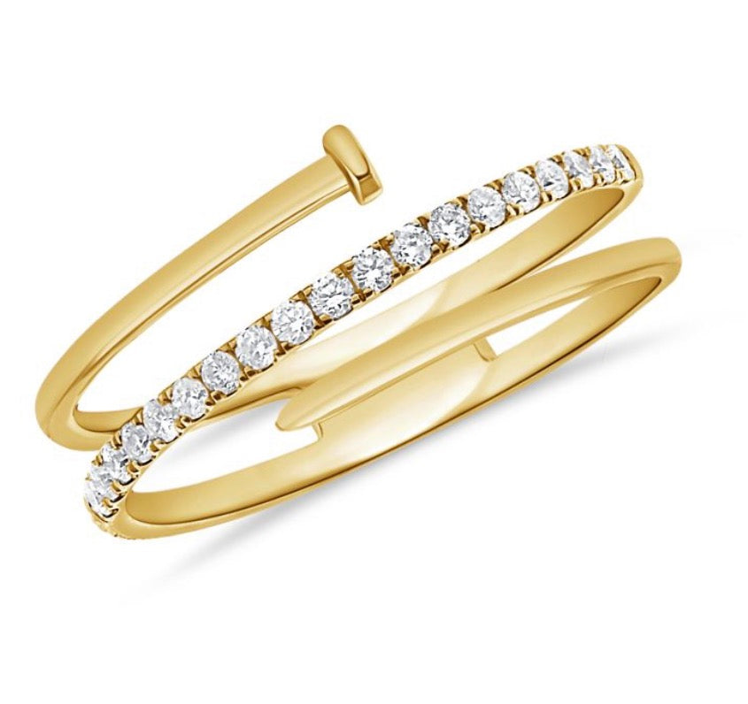 .22CT DIAMOND NAIL WRAP RING