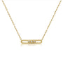 Sliding Diamond Bar Necklace