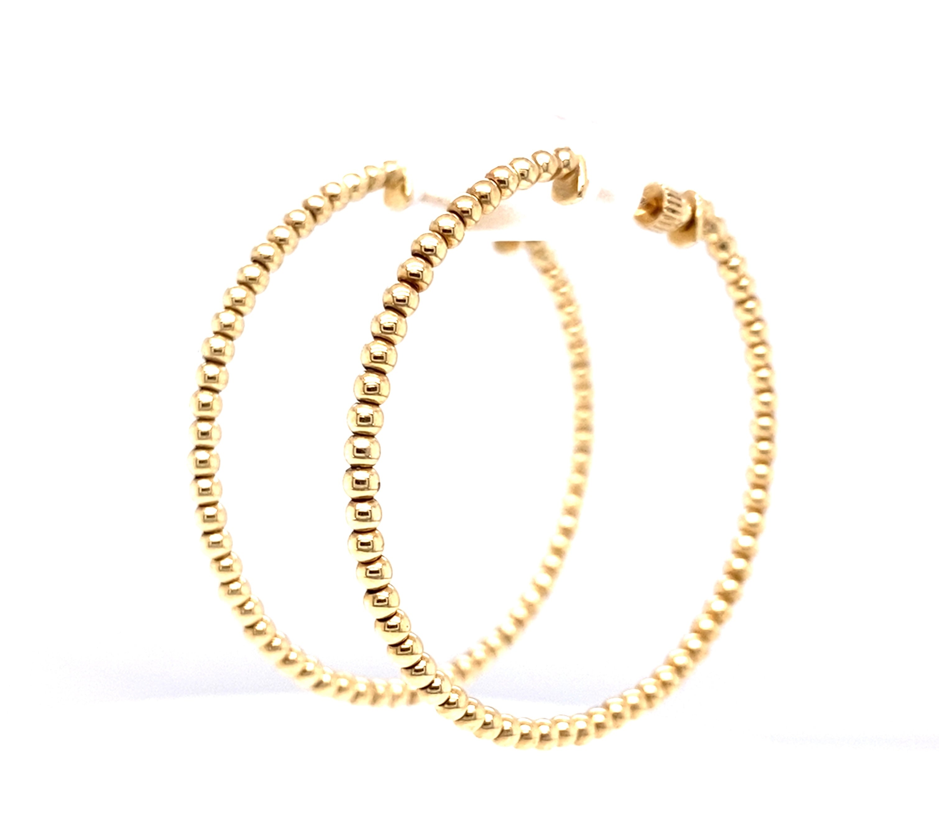14k Large Ball Hoops