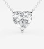 3ctw Heart Lab Grown Diamond Solitaire Pendant Necklace