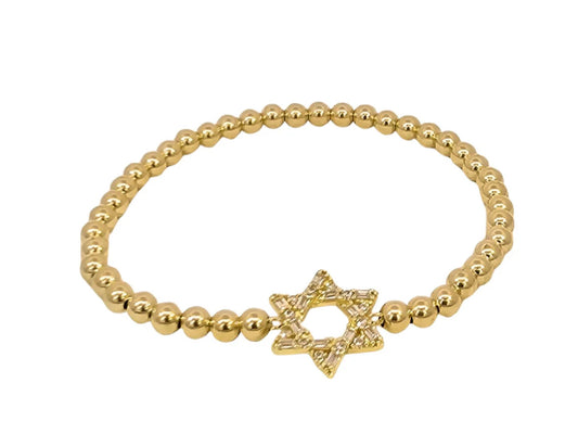 Star of David beaded bracelet