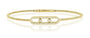 Bezeled Sliding Diamond Flexible Bangle