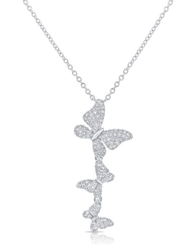 .28CT DIAMOND BUTTERFLY PENDANT NECKLACE