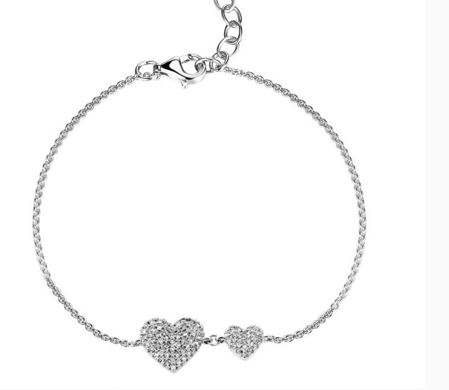 .22CT DIAMOND HEART CHAIN BRACELET