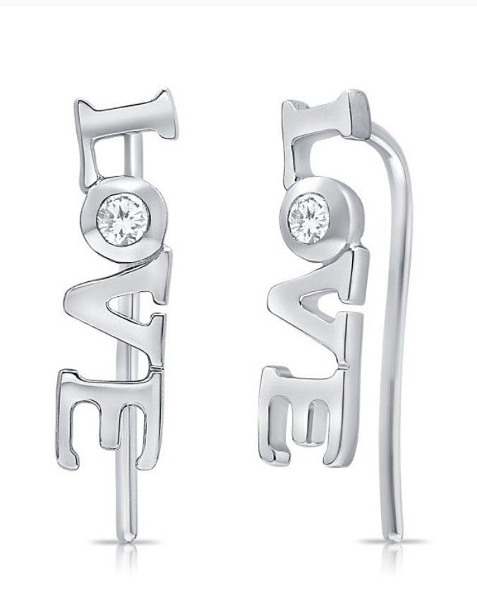 14k Gold Diamond Love Crawlers