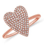 Rose Gold Large Heart Ring