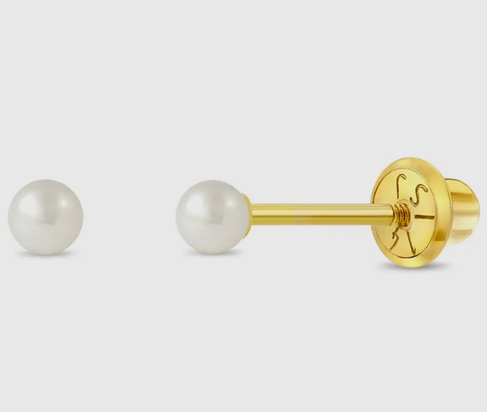 14k Pearl Baby Earrings