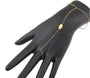 14k Yellow Gold Diamond Hand Bracelet