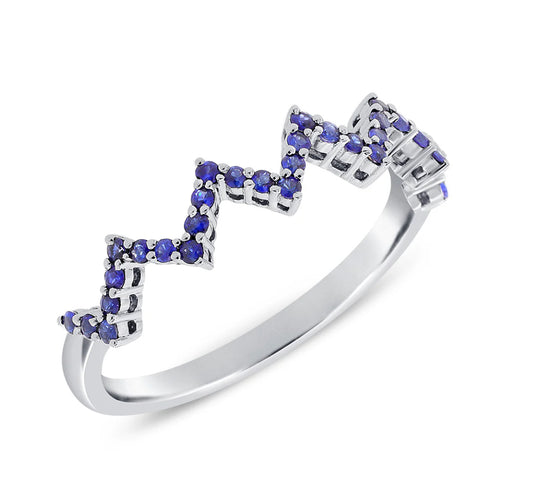 Sapphire Zigzag Ring