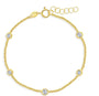 14k Gold Bezel Child Bracelet