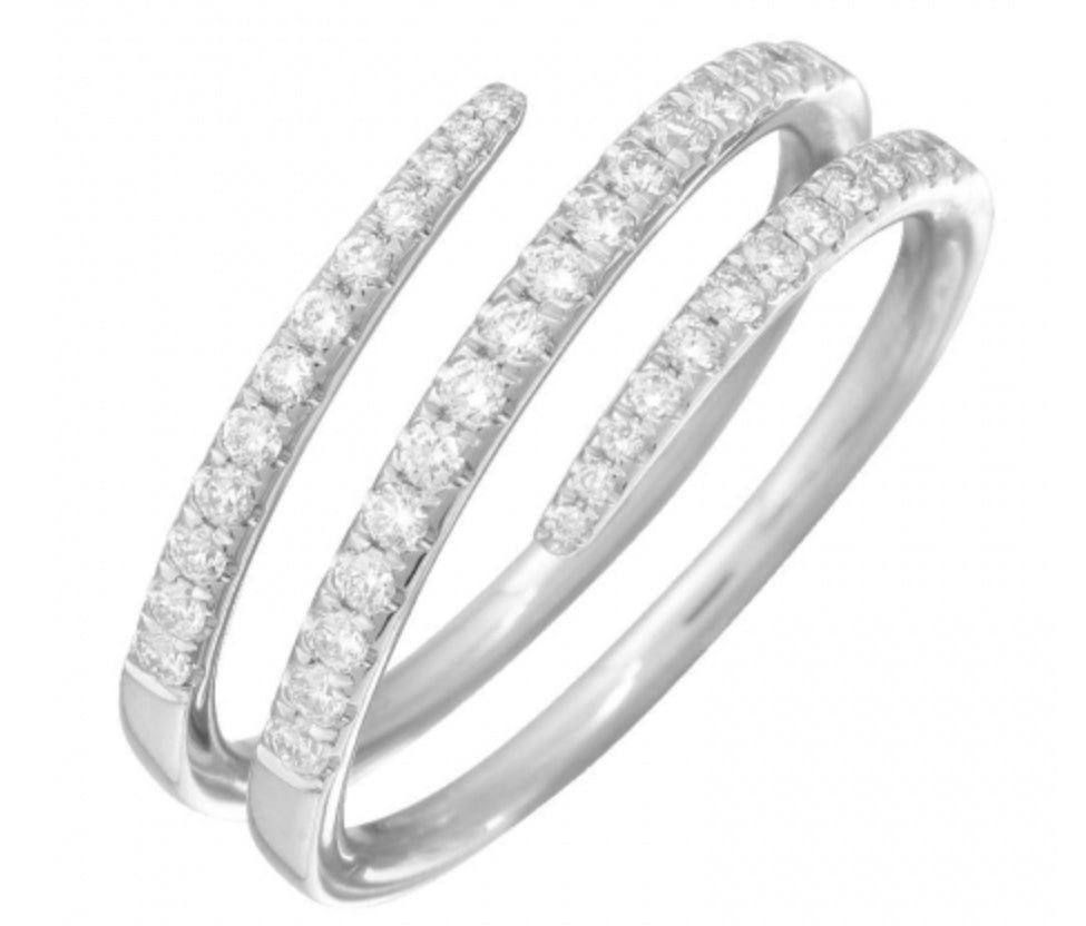 14k White Gold Diamond Ring