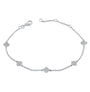 .25CT DIAMOND PAVE CLOVER CHAIN BRACELET