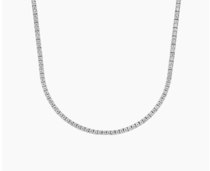 Lab Diamond Tennis Necklace in 14K White Gold