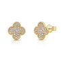 .19CT DIAMOND CLOVER STUD EARRINGS