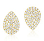 .23CT DIAMOND PAVE PEAR STUD EARRINGS