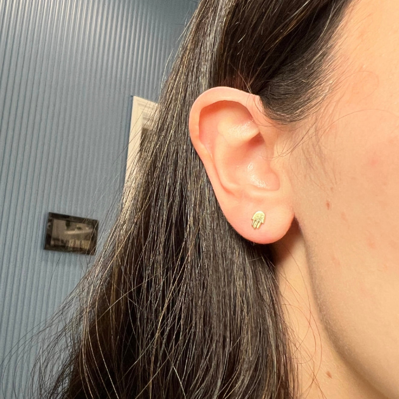 Yellow Gold Hamsa Studs