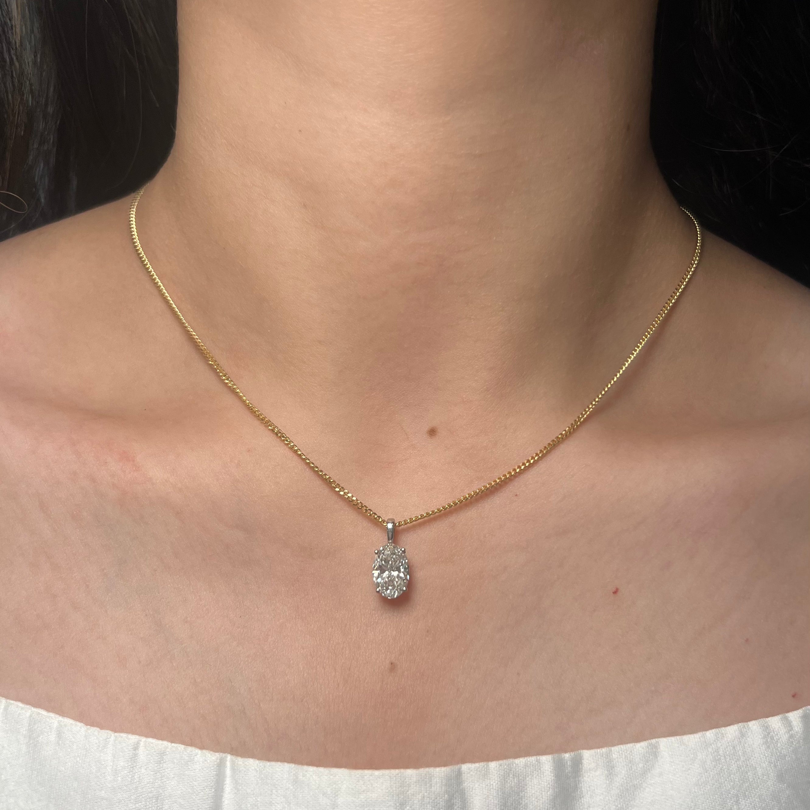 Lab Diamond 2.1ct Oval Charm