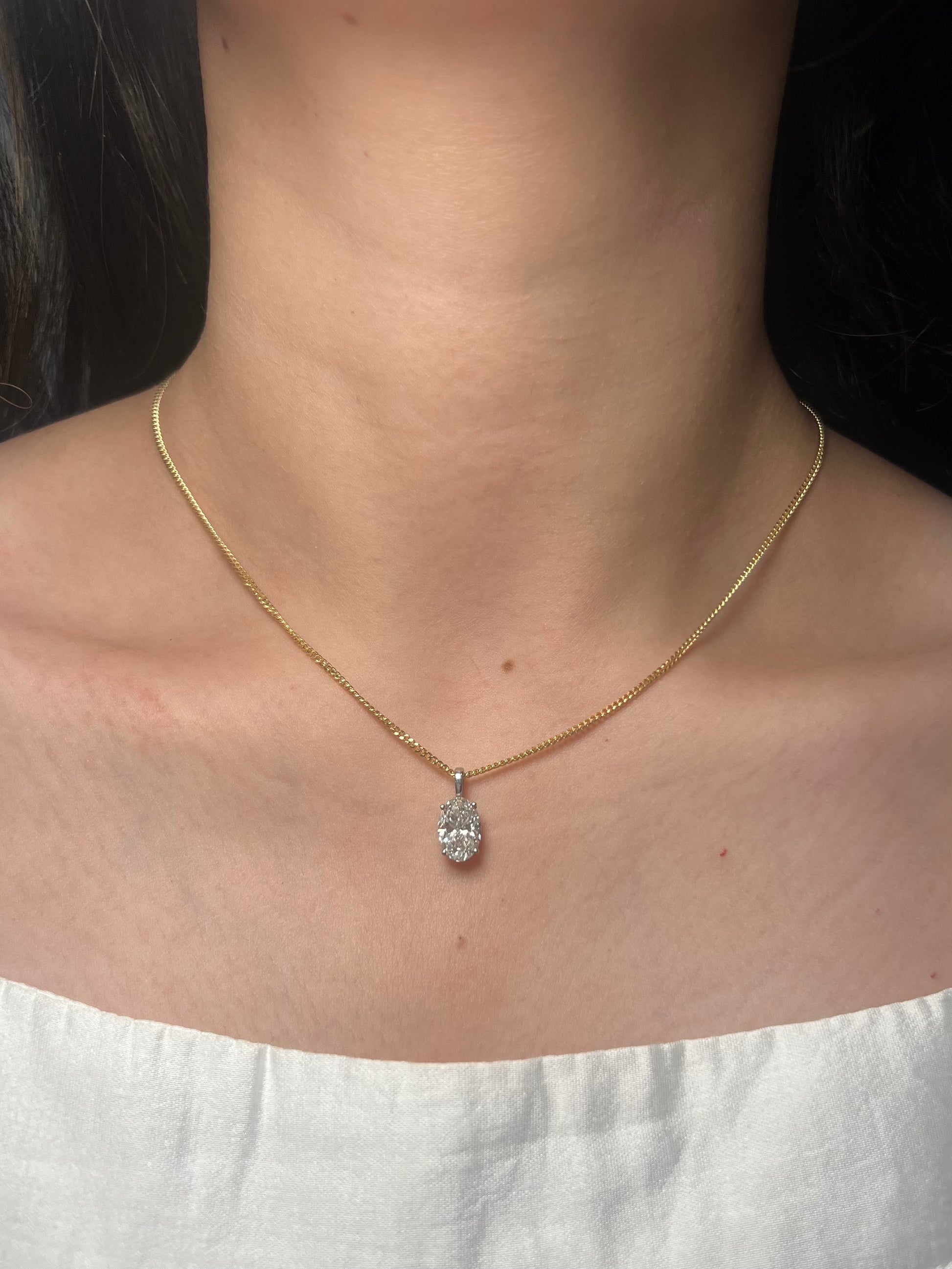Lab Diamond 2.1ct Oval Charm