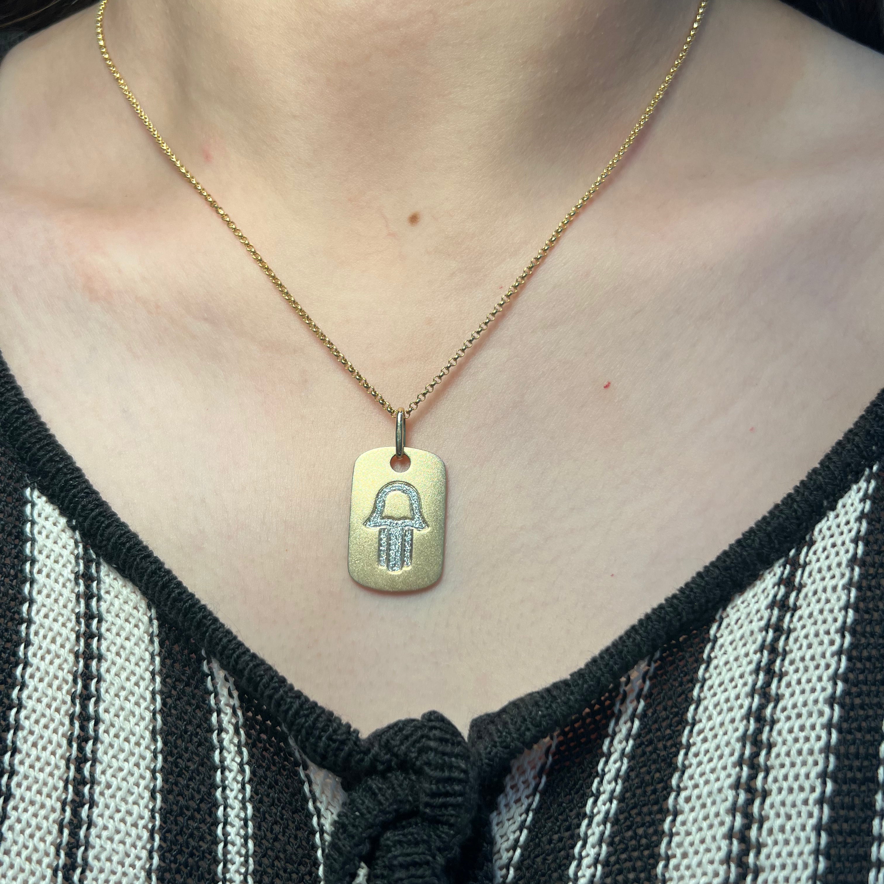 Hamsa Dog Tag Charm