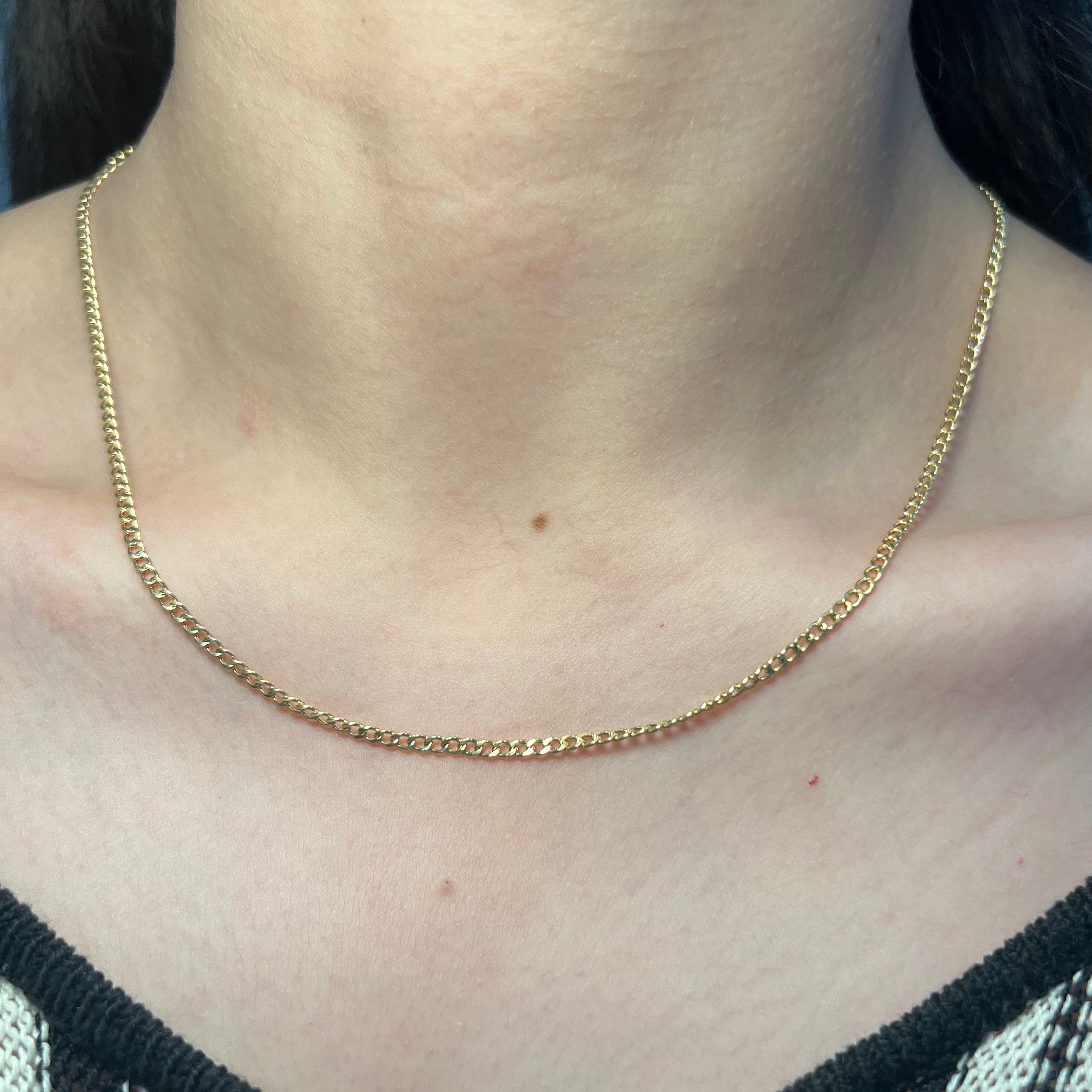 Thin Men’s Cuban Chain Necklace