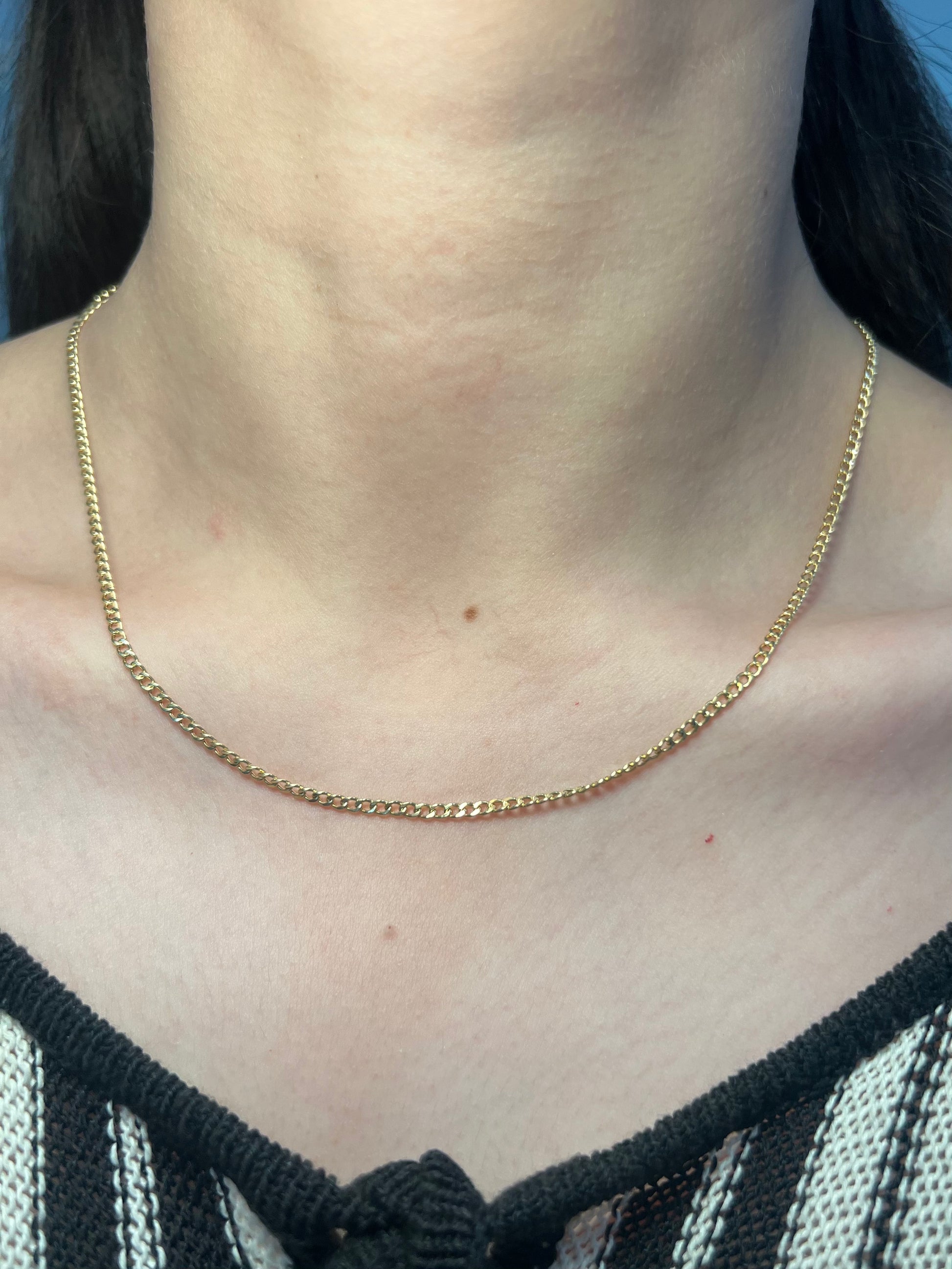 Thin Men’s Cuban Chain Necklace
