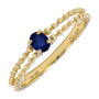 14k Yellow Gold Sapphire Diamond Ring