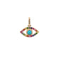 Yellow Gold Evil Eye Rainbow Charm