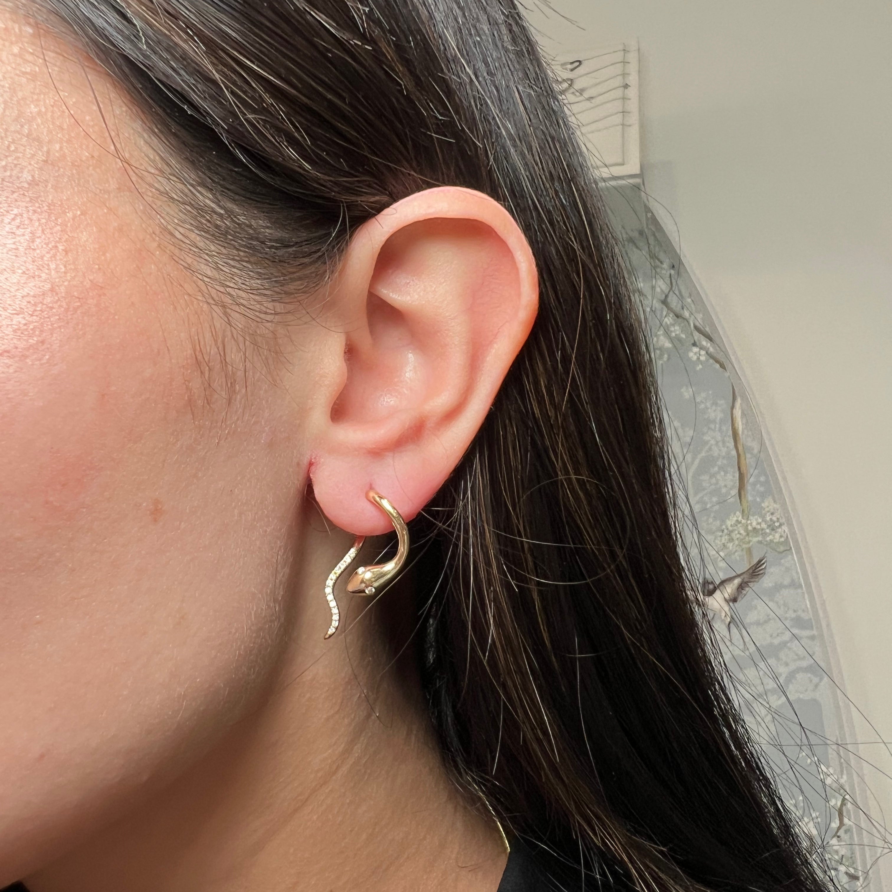 14k Yellow Gold Snake Ear Jacket