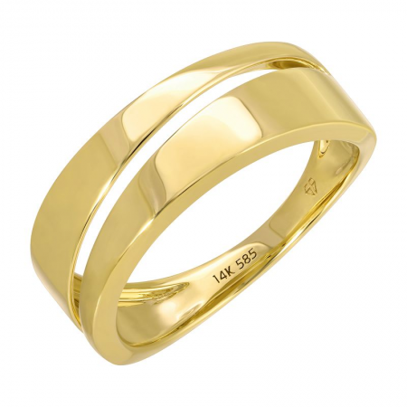 14k Yellow Gold Triangle Wrap Ring