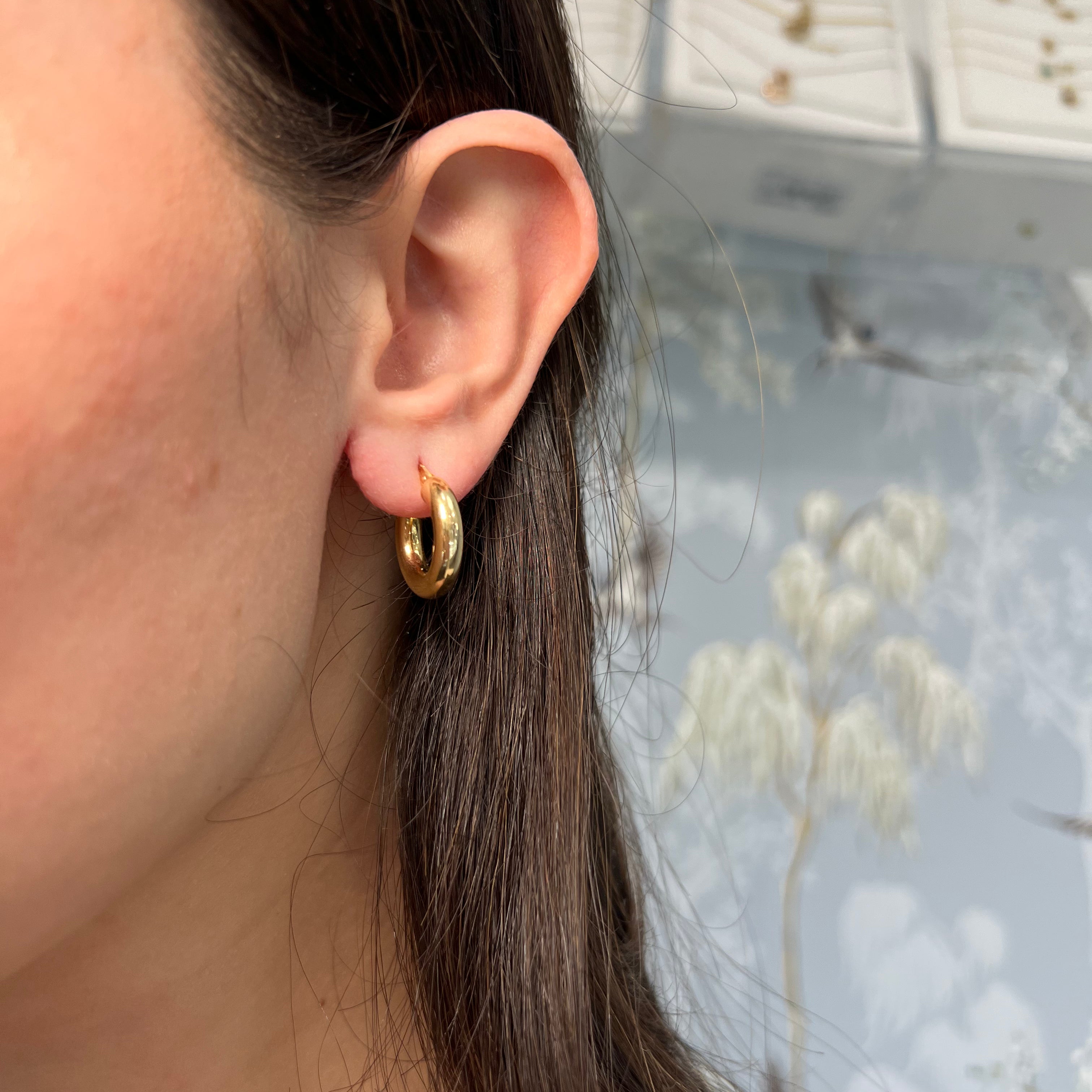 14k Yellow Gold Hoop