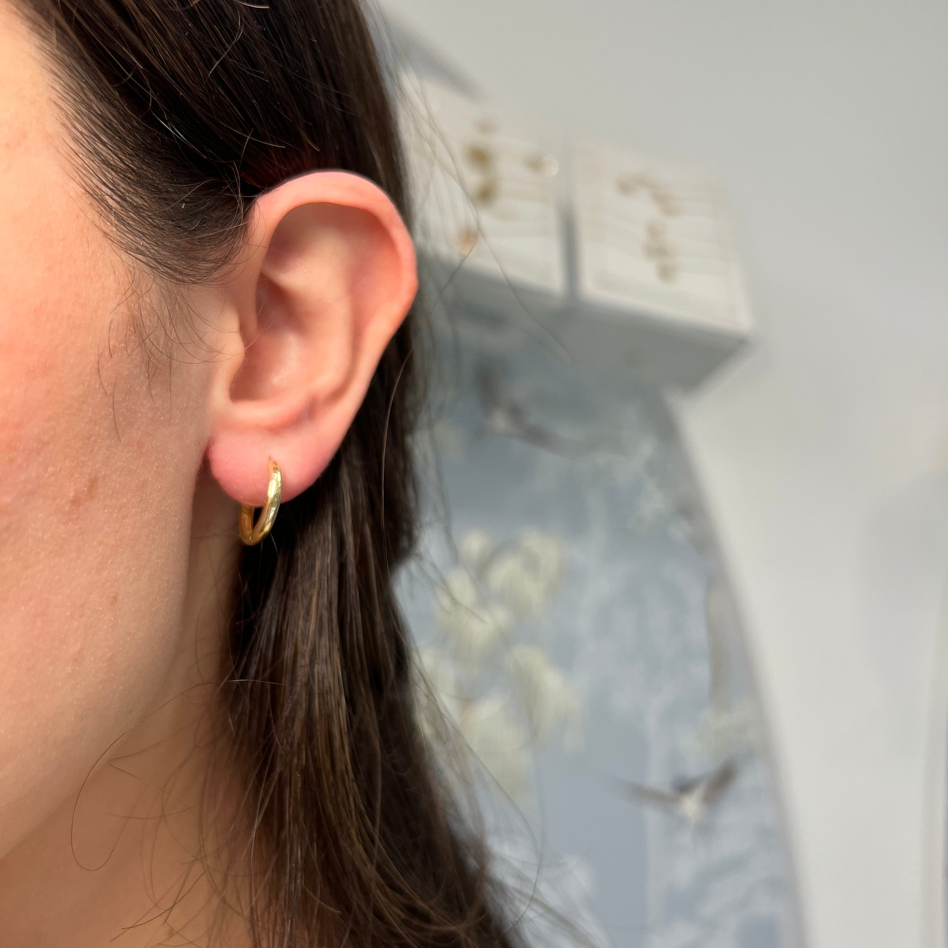 14k Yellow Gold Huggie