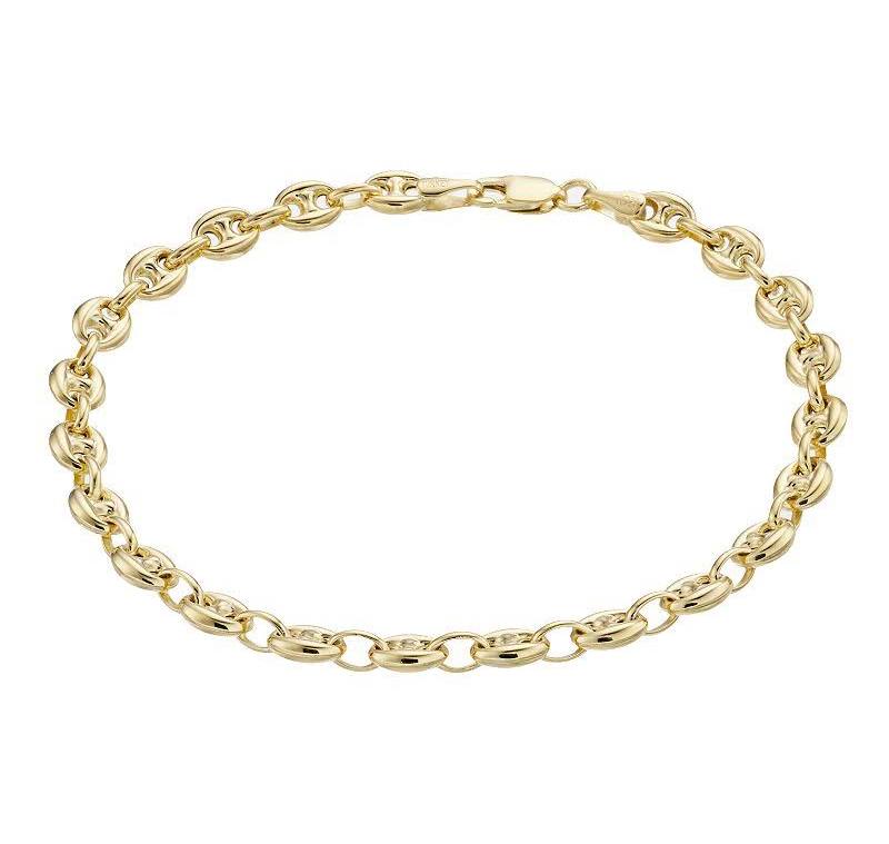 14k Gold Mariner Chain Bracelet
