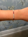 14k Yellow Tennis Lab Diamond and Ruby Bracelet