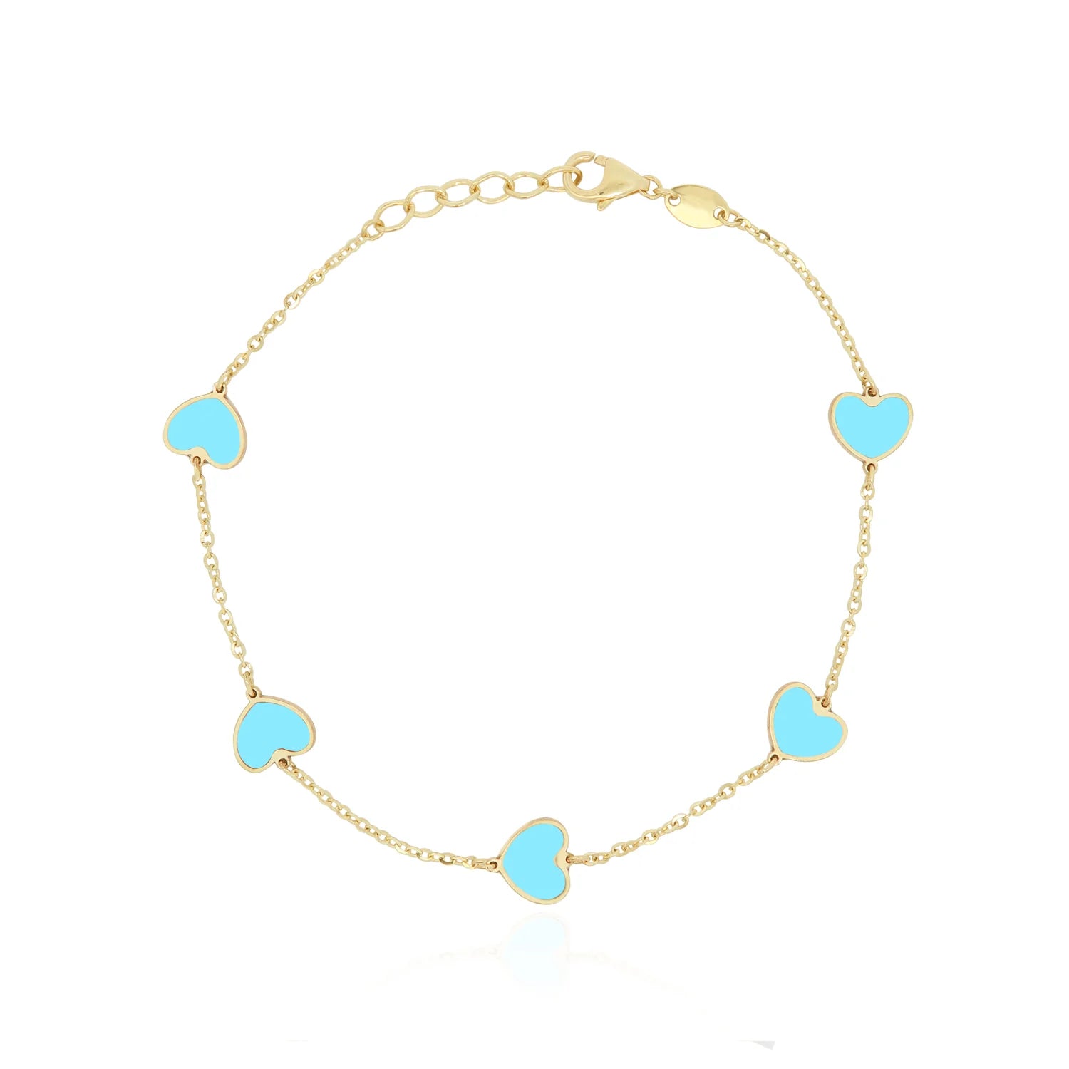 14k Gold Small Lucy Heart Bracelet