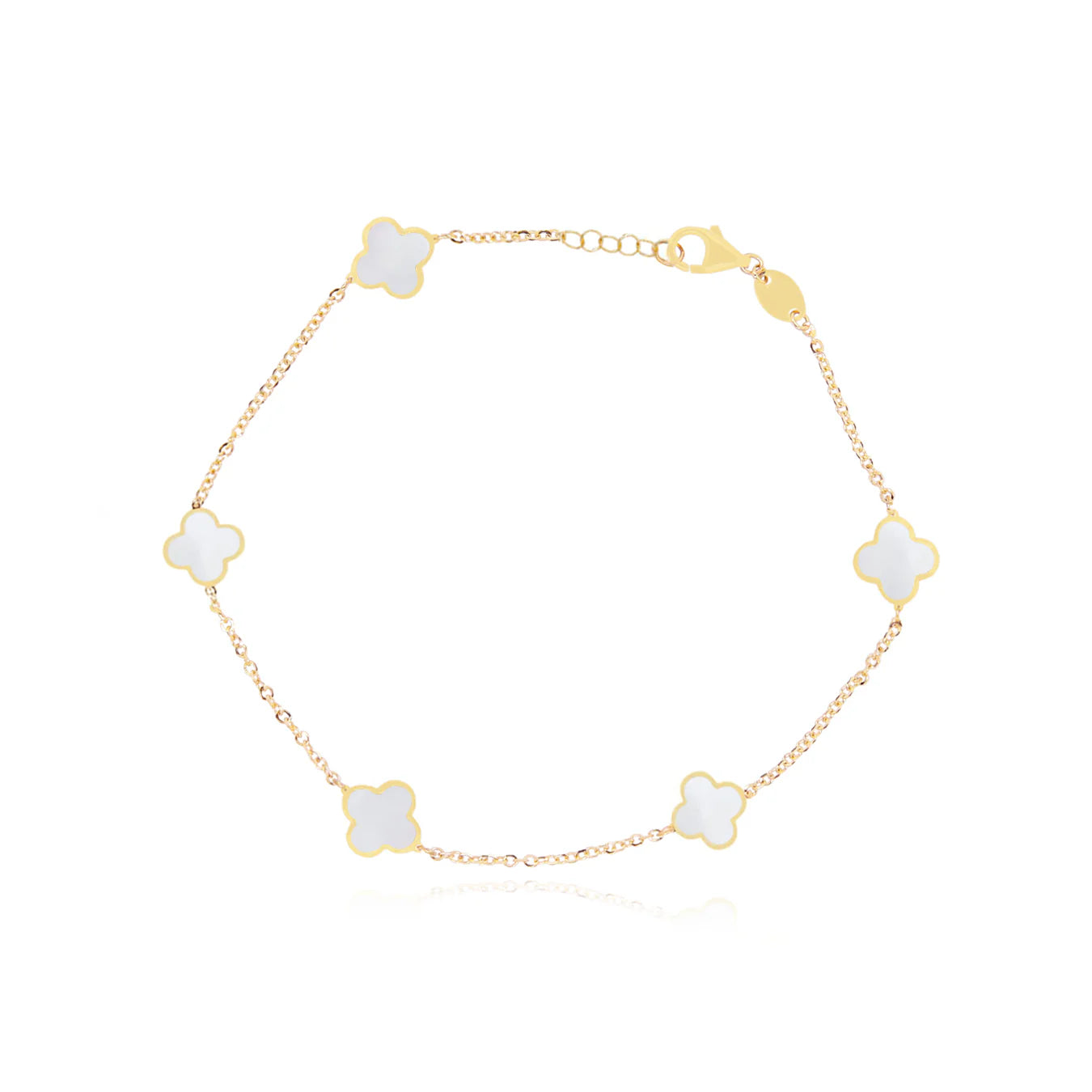 14k Gold Small Lucy Clover Bracelet