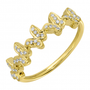 14k Yellow Gold Diamond Butterfly Ring