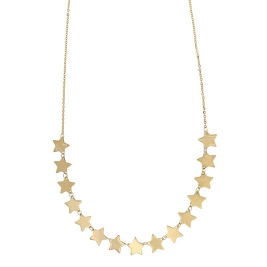 14k Multi Star Necklace