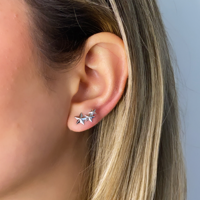 14k Gold Sandy Star Studs