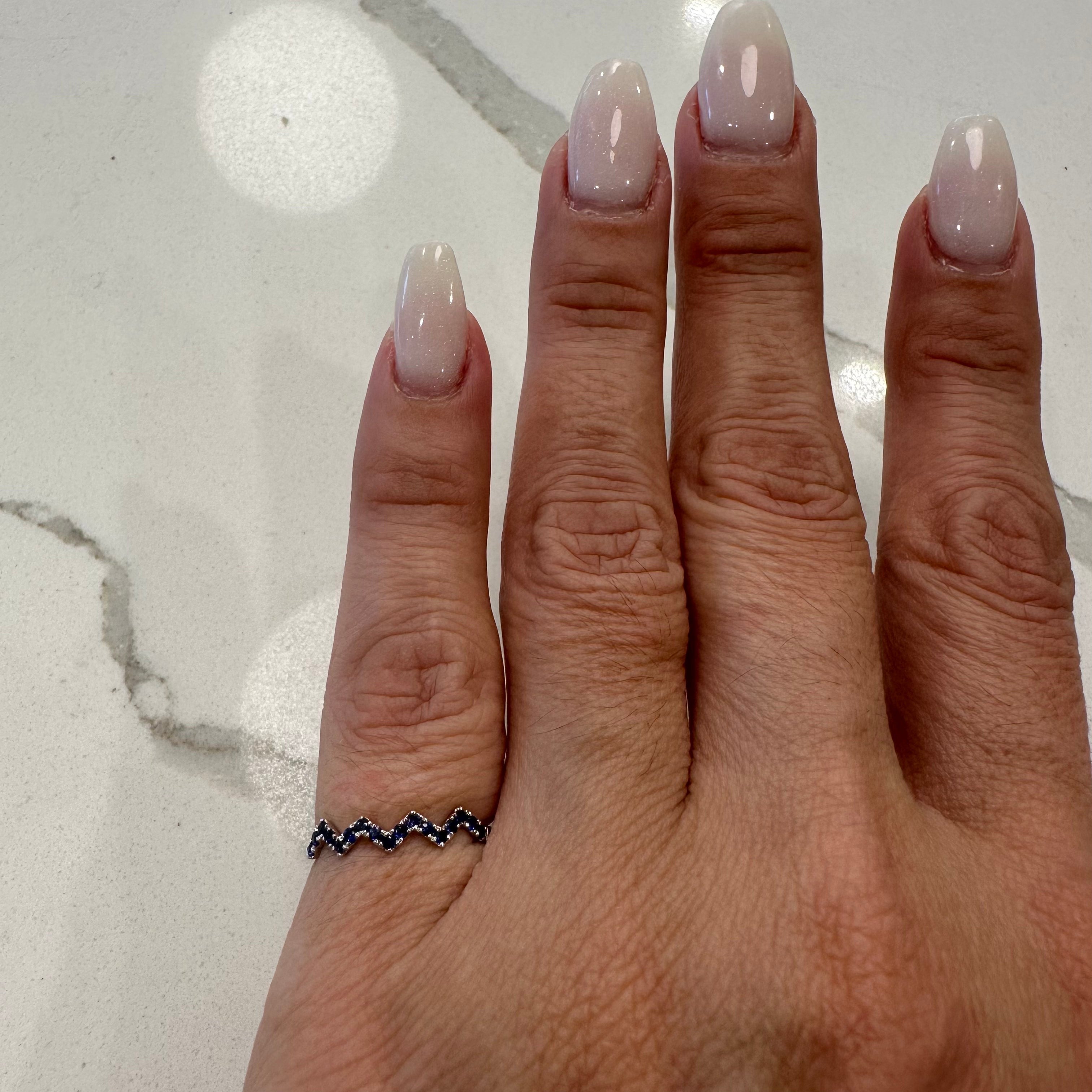Sapphire Zigzag Ring