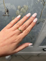 Yellow Gold Screw Diamond Crossover Ring