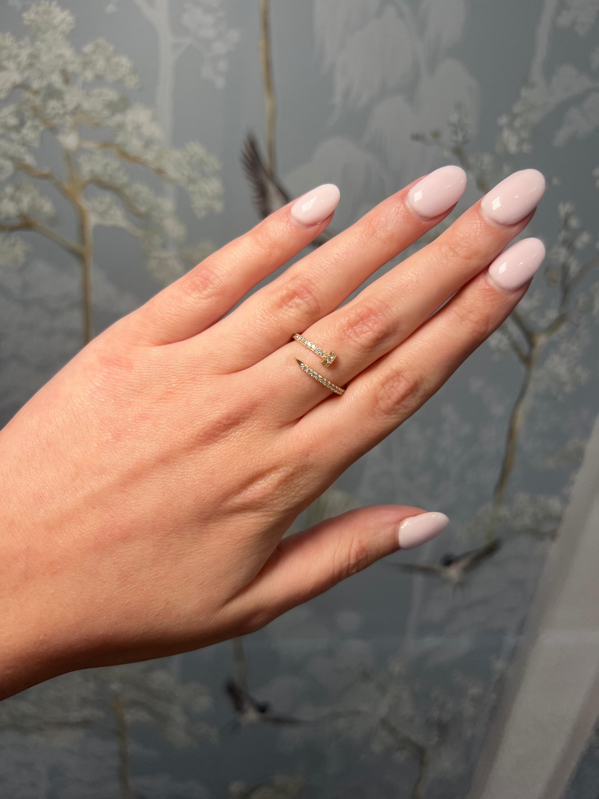 Yellow Gold Diamond Nail Ring