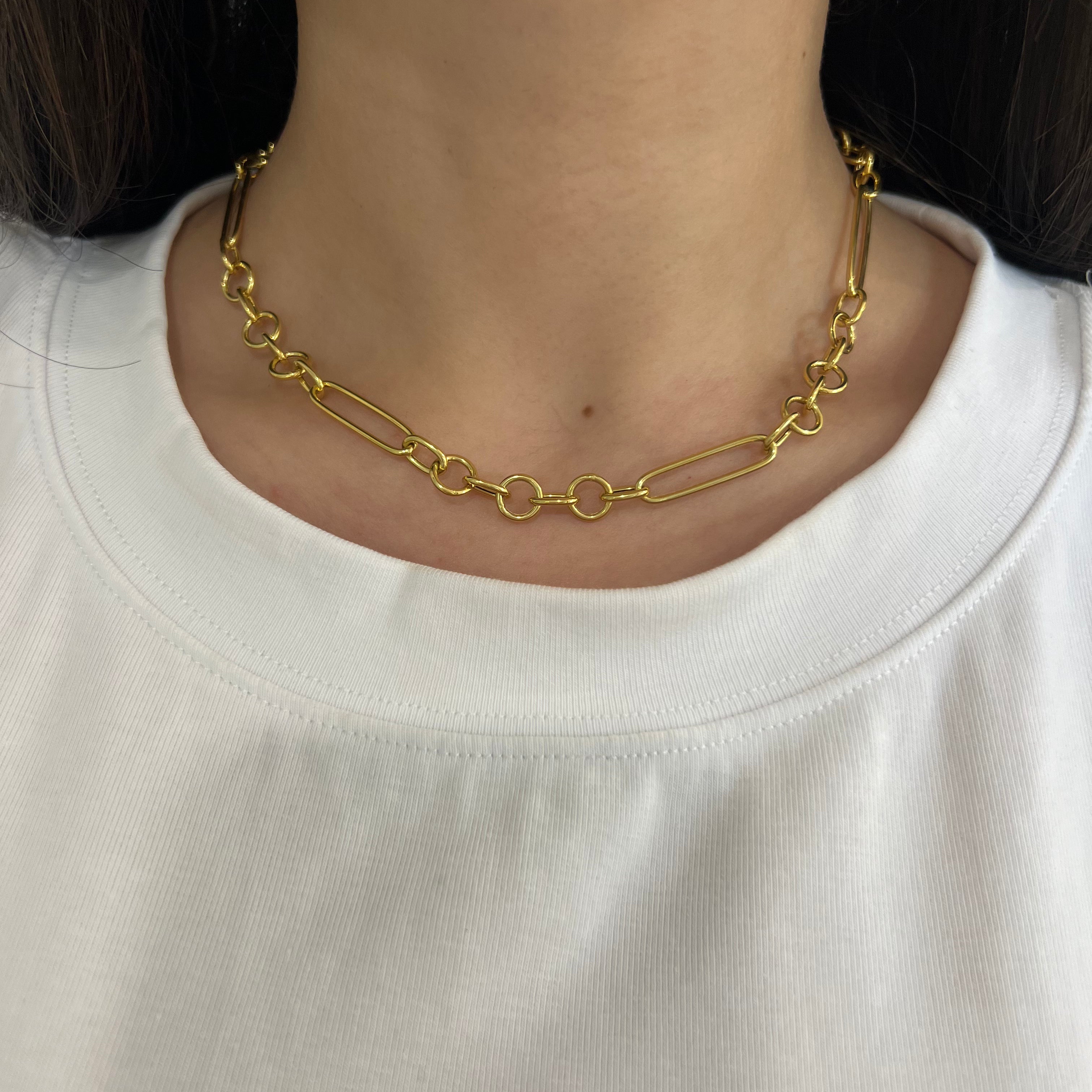 Yellow Gold Link Chain Necklace