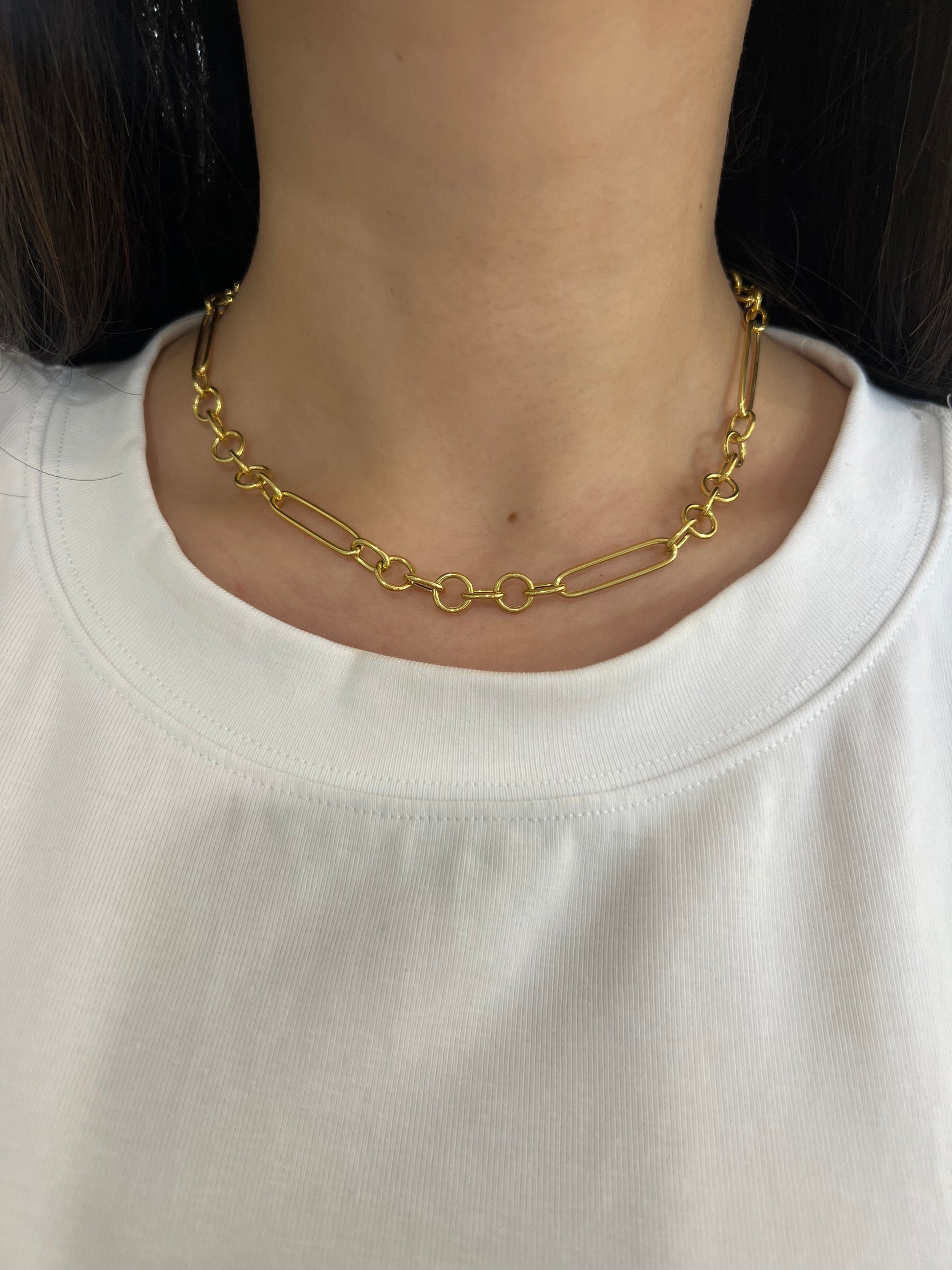 Yellow Gold Link Chain Necklace