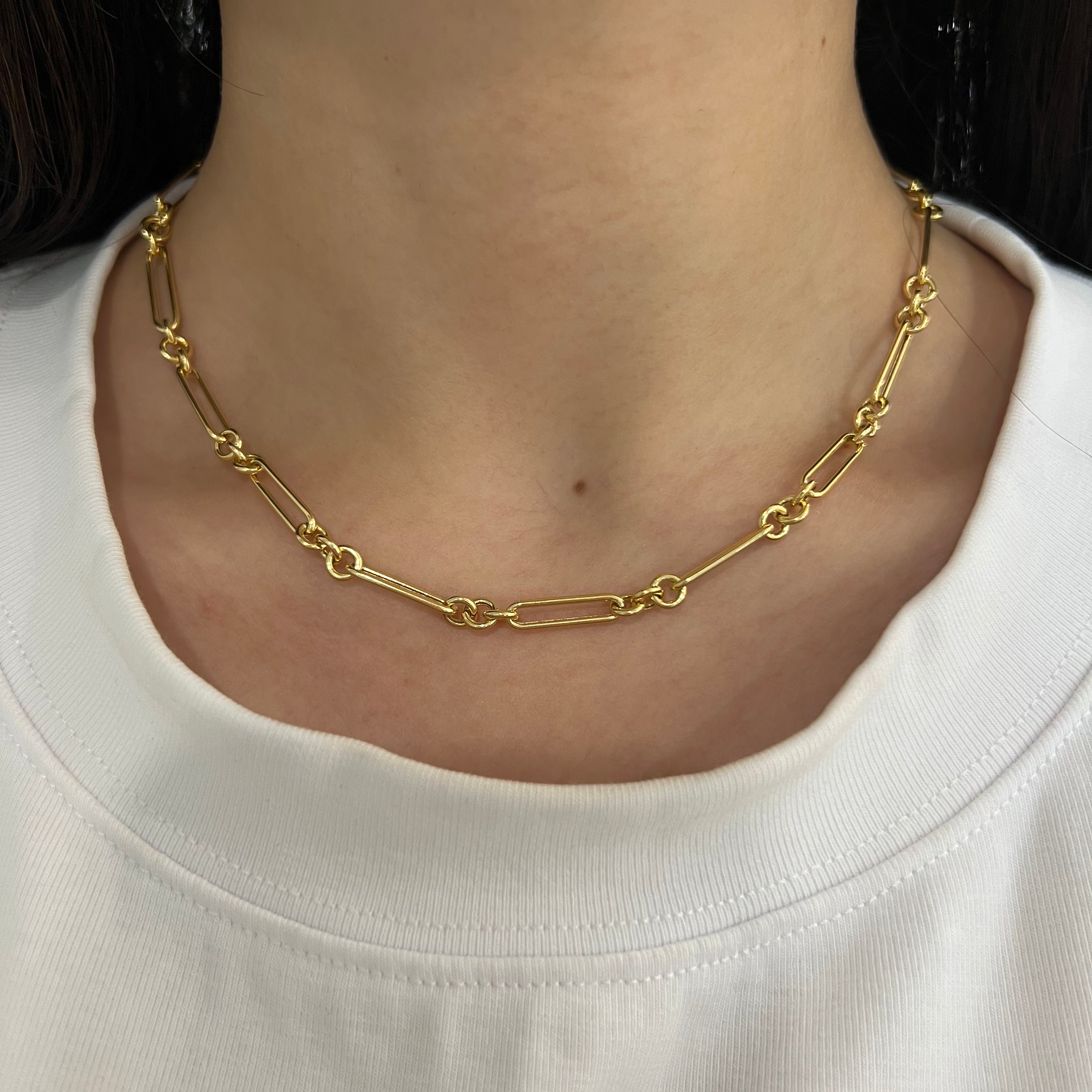 Yellow Gold Link Chain Necklace